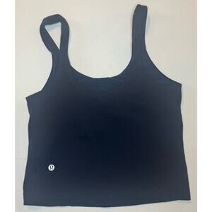 Lululemon Blue Racerback Tank Top Built In Bra Womens Approx Small